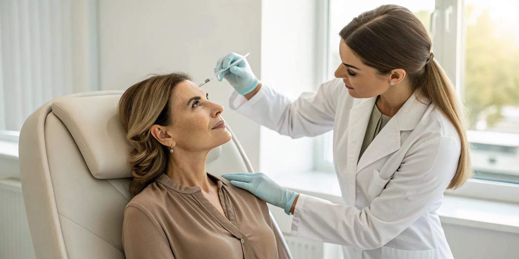 Patient receiving a wrinkle relaxer treatment from a medspa specialist in The Colony.