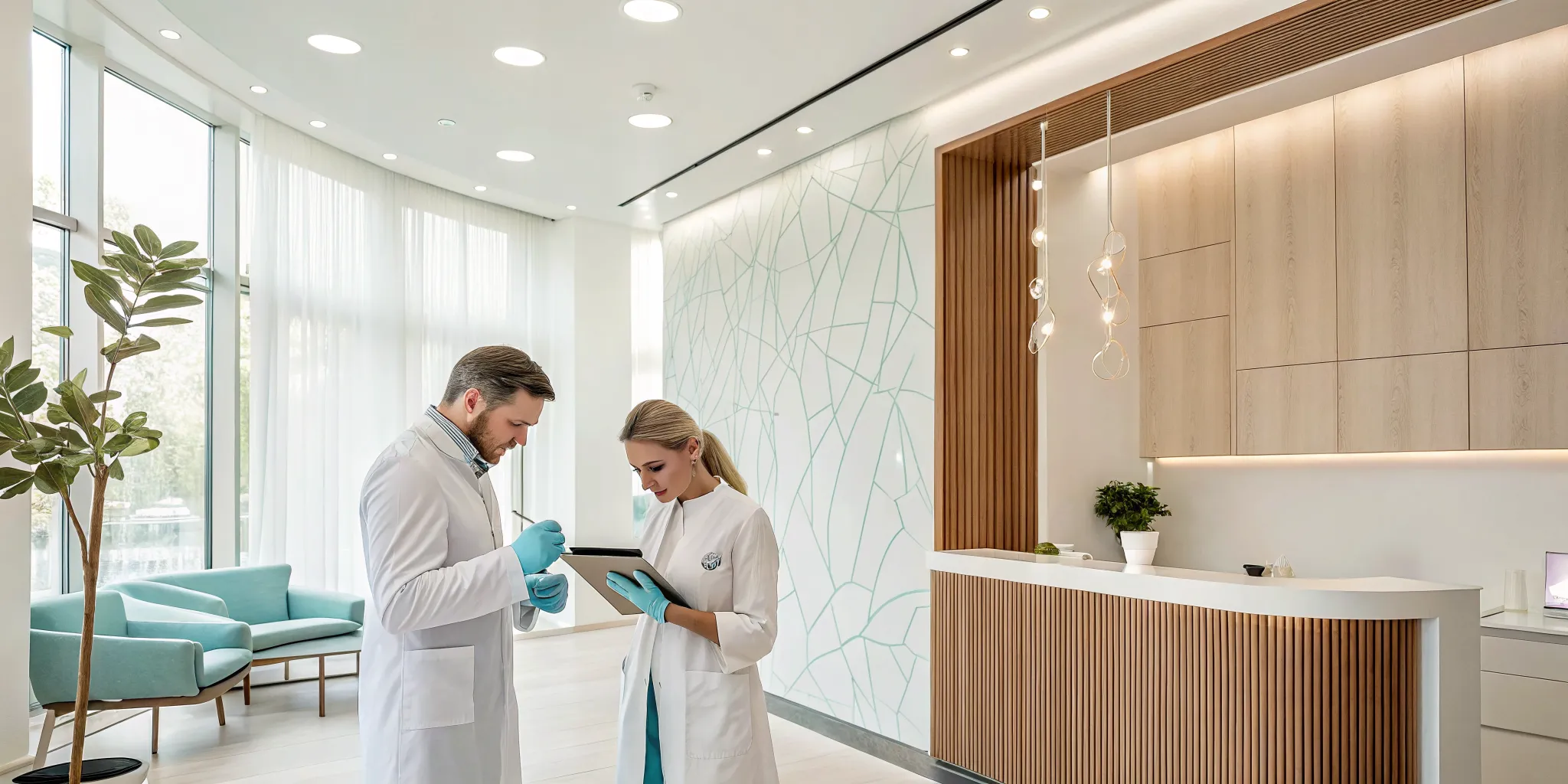 Experts at a Lewisville clinic creating a personalized acne scar treatment plan.