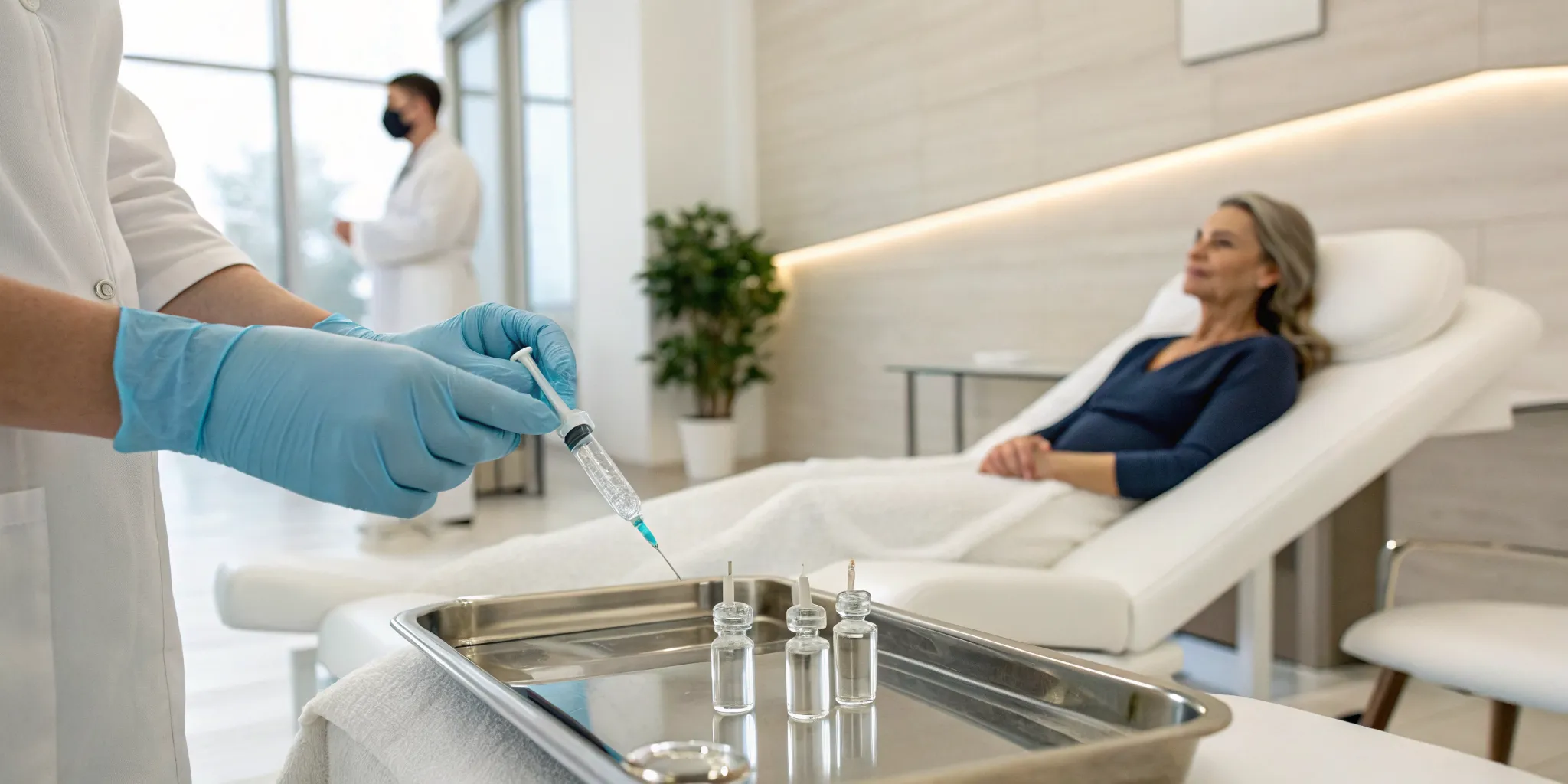Wellness injections being prepared by a medical expert at a Carrollton medspa.