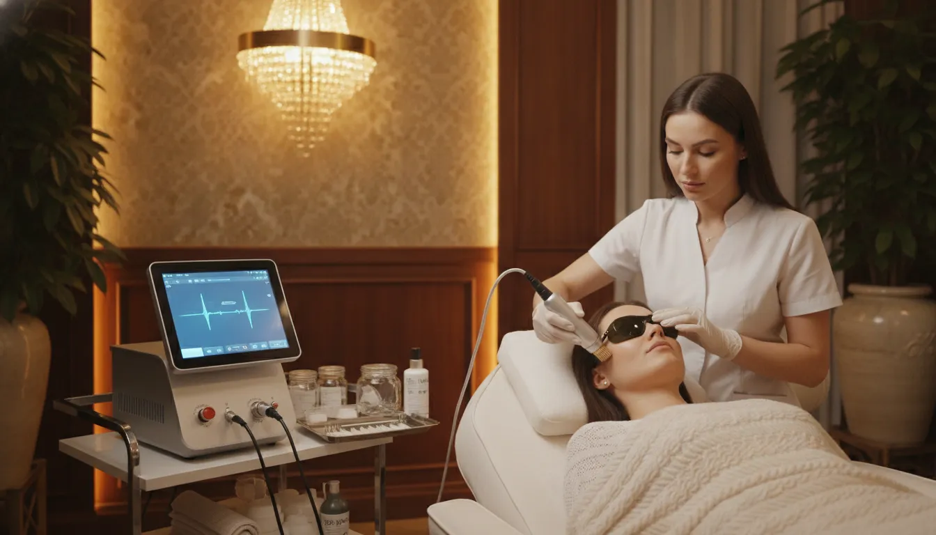 RF microneedling treatment room at Soul Glow Medspa in Farmers Branch, Dallas area