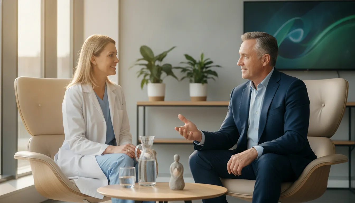 Men's health consultation at Soul Glow Medspa