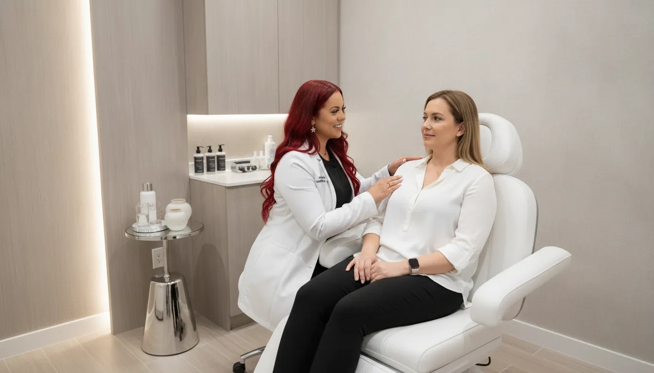 Injectables consultation in a luxury medical spa