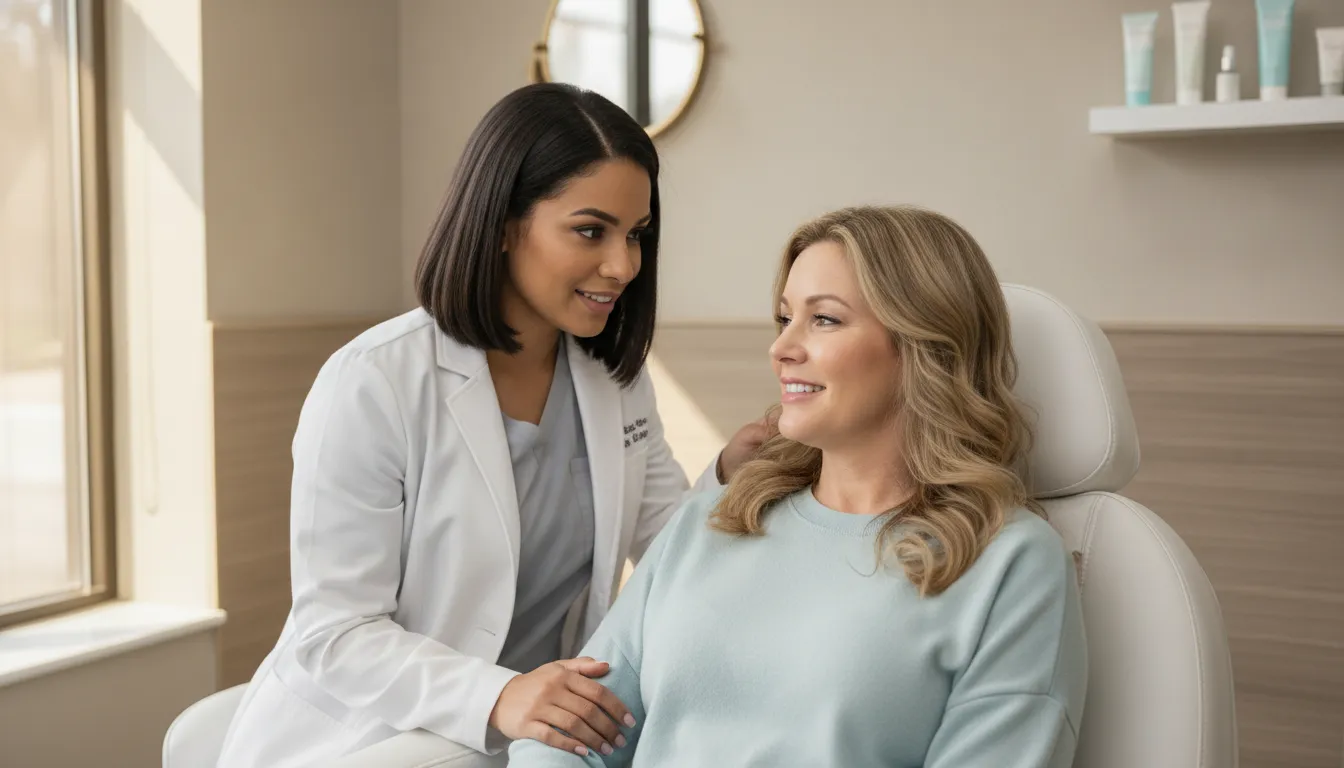 Skincare provider discussing a personalized rejuvenation plan with a patient